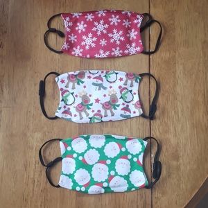 Christmas kids sizes face mask pack of 3